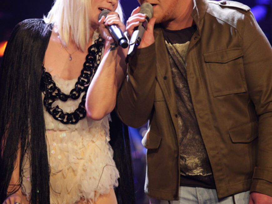 Anschließend sang Frontfrau Mieze mit "X Factor"-Finalist Björn Paulsen, der den dritten Platz belegte