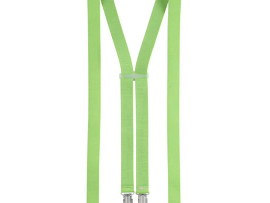 20. August 2012: Sitzt, wackelt und hat Luft! Die neonfarbenen Hosenträger aus Elastikband sind das perfekte Accessoires, um in Sekundenschnelle simple Shirt-und-Jeans-Kombis aufzuwerten. Zu bestellen über otto.de, ca. 15 Euro