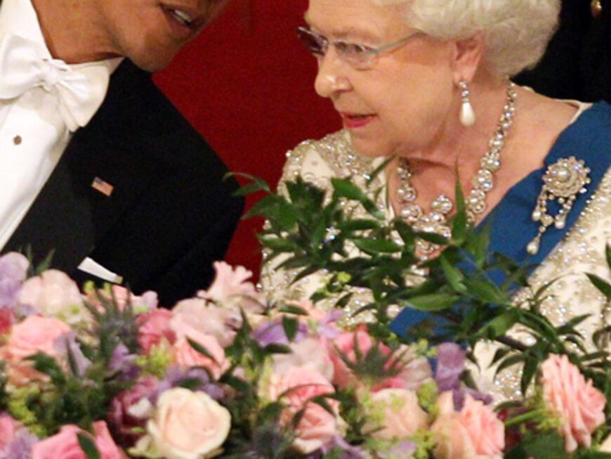 Angeregte Gespräche zwischen der Queen und dem US-Präsidenten