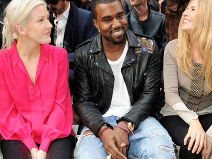 Hahn im Korb: Kanye West zwischen Ellie Goulding und Sienna Miller