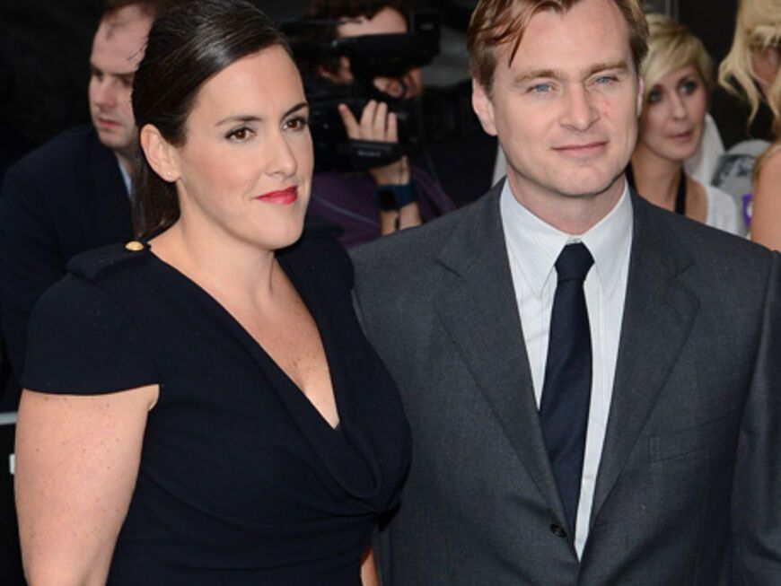 Regisseur Christopher Nolan kam natürlich auch in London in Begleitung seiner Frau Emma Thomas