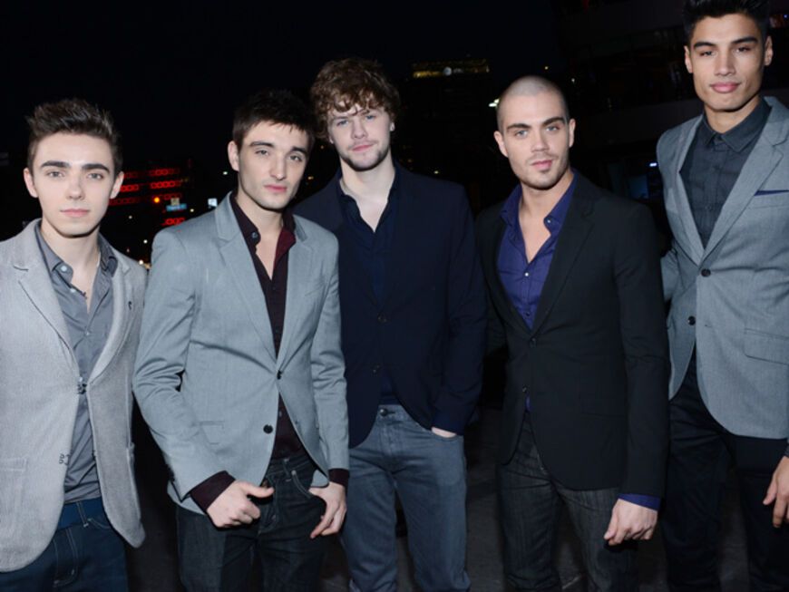 Cool: Nathan Sykes, Tom Parker, Jay McGuiness,  Max George unnd Siva Kaneswaran von der Boygroup "The Wanted"