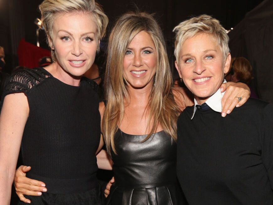 Gut befreundet: Portia de Rossi mit Jennifer Aniston und Ellen DeGeneres