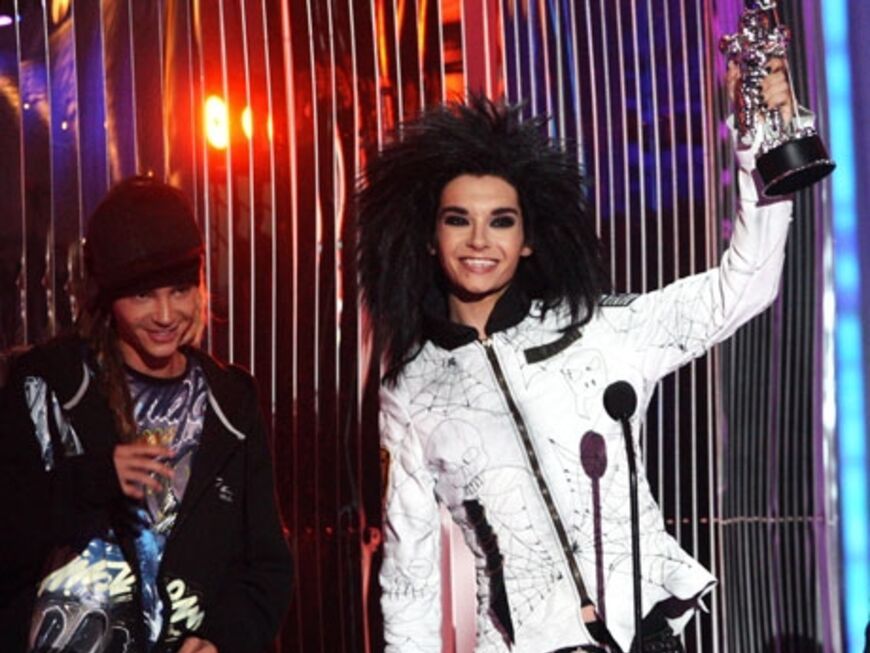 Wow! Tokio Hotel haben es auch in den USA geschafft und räumen 2008 den "Moonman" in der Kategorie "Best New Artist" ab