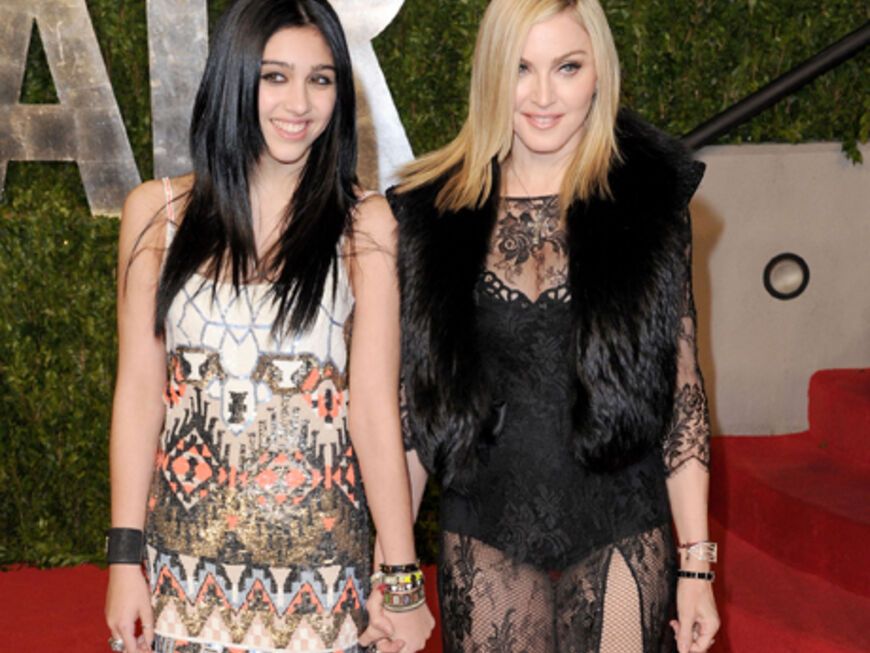 Pop-Queen Madonna kam gemeinsam mit ihrer Tochter Lourdes zur Party nach Hollywood