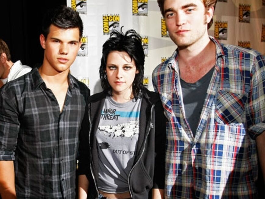 Taylor Lautner, Kristen Stewart und Robert Pattinson promoten die "Twilight"-Fortsetzung