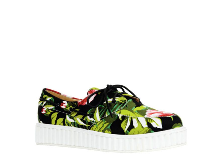 Creepers mit Hawaii-Print, ca. 50 Euro von Urban Outfitters