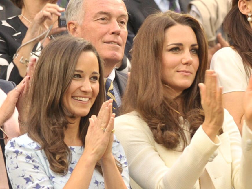 Royale Gäste: Pippa Middleton mit ihrer Schwester, Herzogin Kate, applaudierte von der Tribüne aus