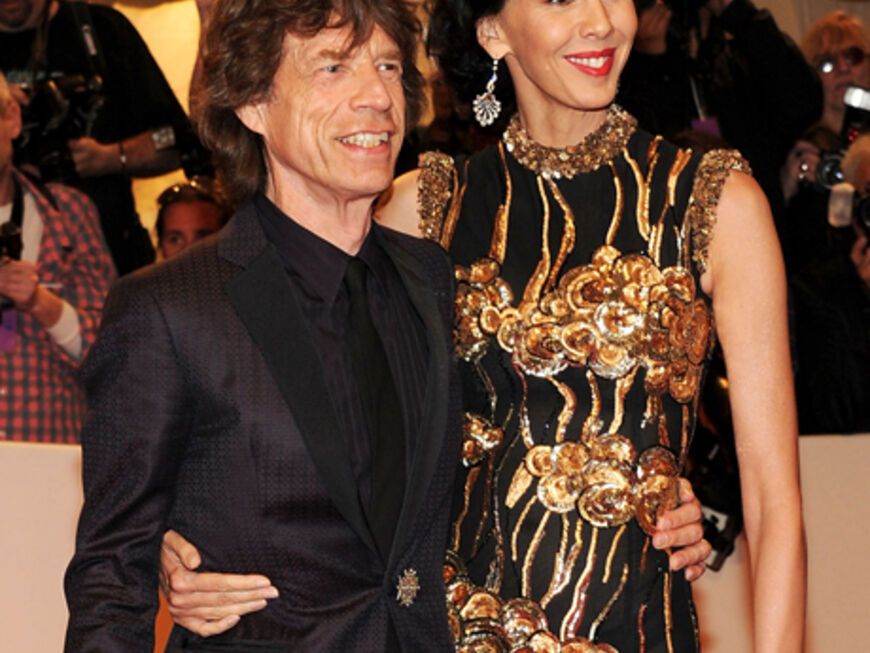 Mick Jagger mit Designerin L'Wren Scott