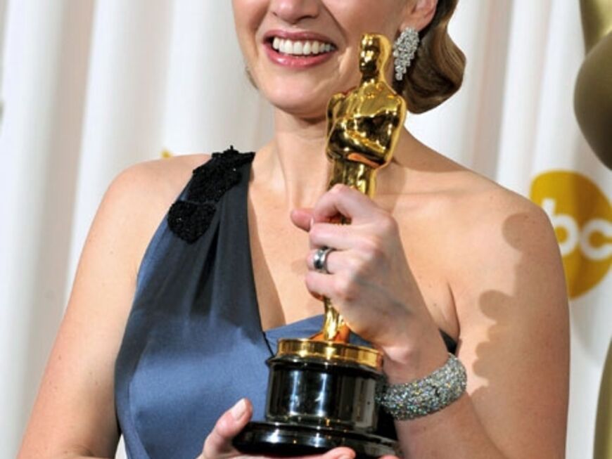 Kate Winslet gewinnt 2009 nach fünf vergeblichen Versuchen den Oscar als  beste Hauptdarstellerin für ihre Rolle in "Der Vorleser"