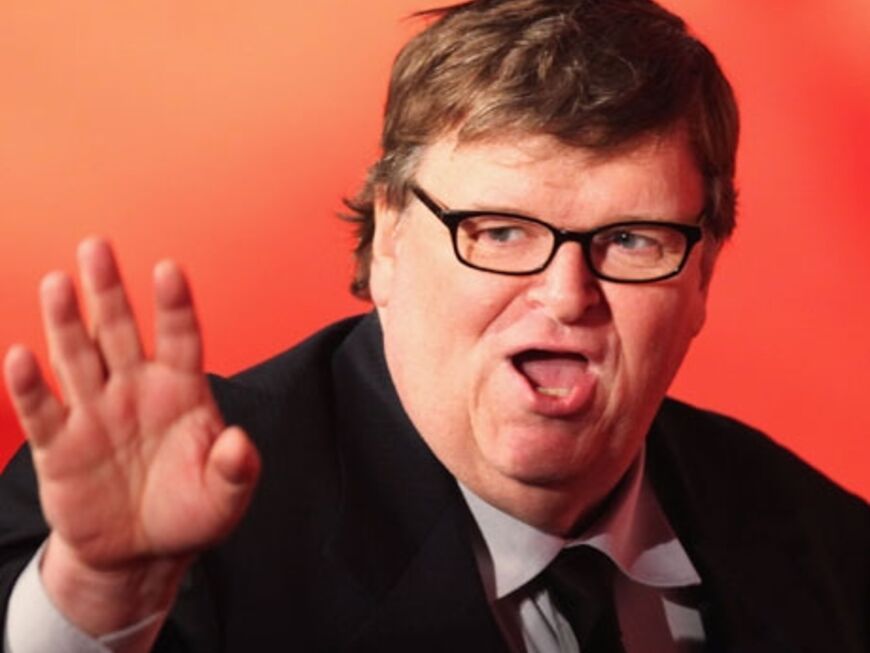 Hat auch seinen neuen Film mitgebracht: der kritische Dokumentarfilmer und Oscarpreisträger Michael Moore mit "Capitalism - A Love Story"