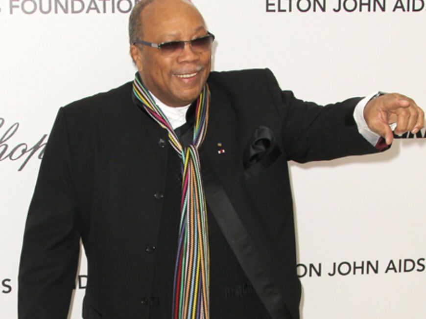Hollywood-Urgestein Quincy Jones scherzte mit den Fotografen am roten Teppich