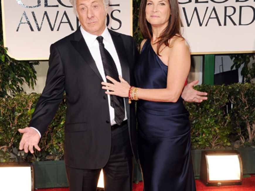 Scherzte auf dem Red Carpet: Dustin Hoffman mit Lisa Gottsegen