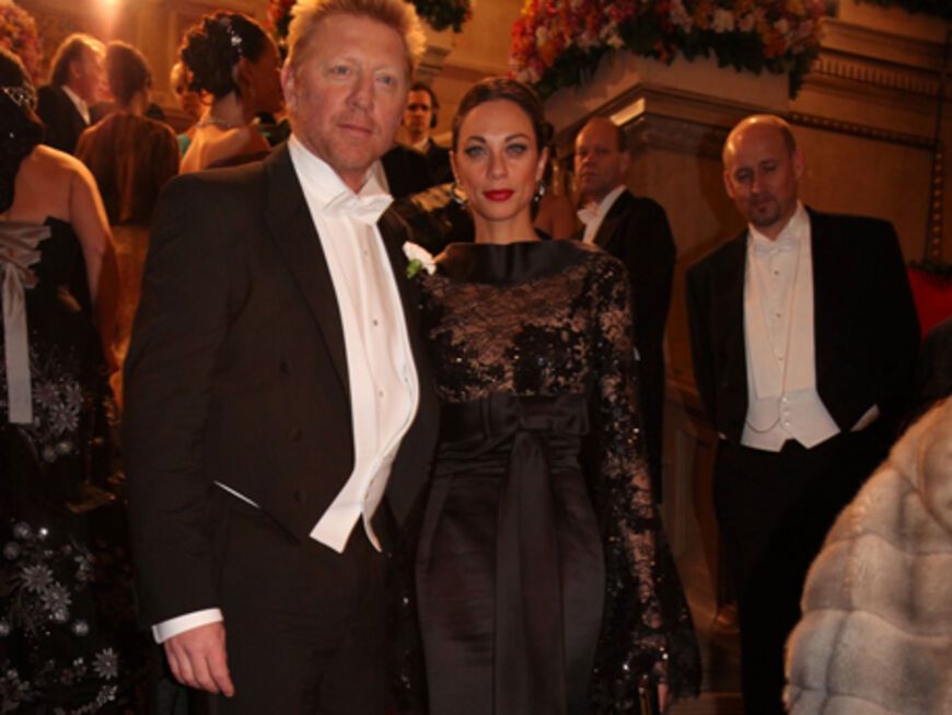 Boris und Lilly Becker gaben sich stil- und parkettsicher auf dem Opernball