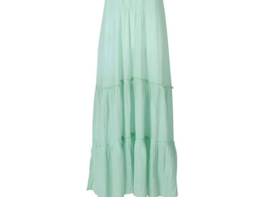 Mintgrünes Kleid mit Schmuck am Kragen von Gina Tricot für ca. 40 Euro