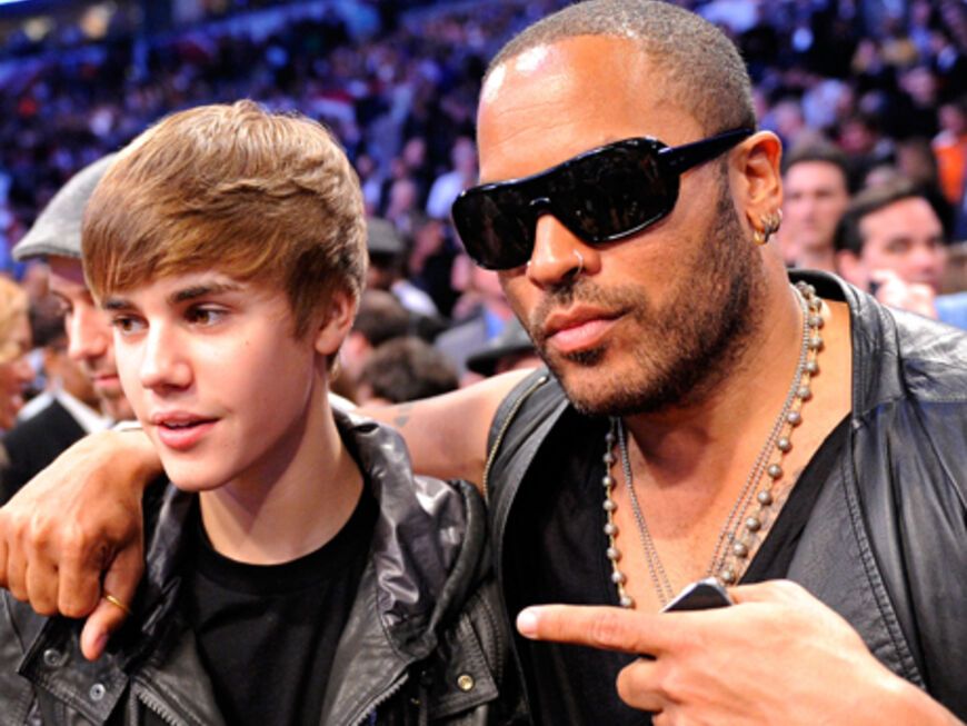 Cooles Duo: Justin Bieber mit Lenny Kravitz