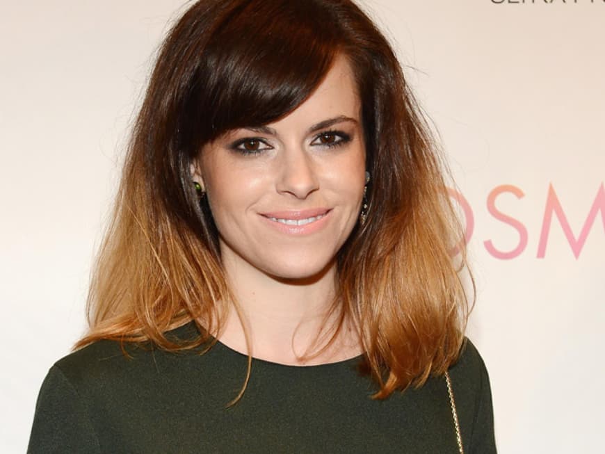 Co-Darstellerin Emily Hampshire sorgte mit ihren Dip-Dye-Haaren für Aufsehen