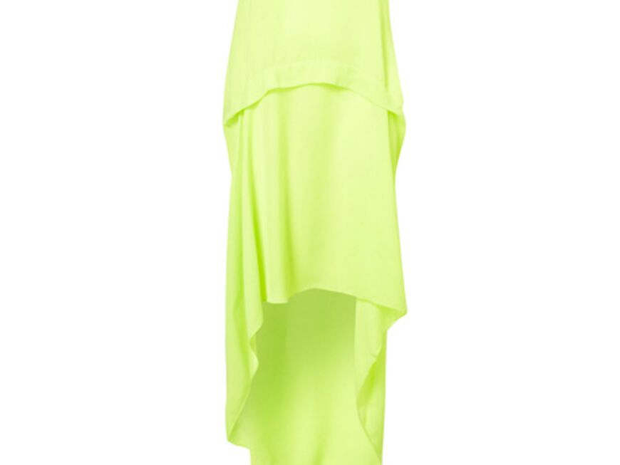 Neon-Alarm! Layer-Dress in neongrün über topshop.com, ca. 60 Euro
