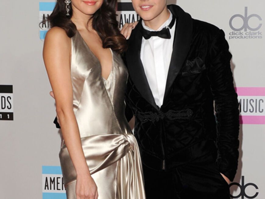 Perfekter Auftritt: Selena Gomez mit ihrem Freund Justin Bieber