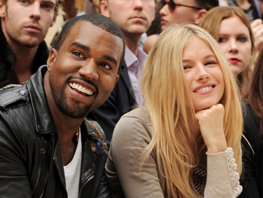 Verstehen sich offensichtlich bestens: Kanye West und Sienna Miller