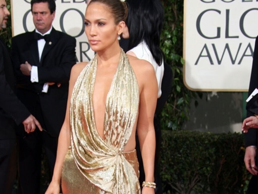 Goldmarie Jennifer Lopez durfte auf der Bühne der "Golden Globes" Kate Winslet einen ihrer Preise überreichen.