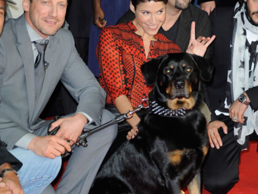 Hund Bruno kann aber auch ganz lieb sein. In der Komödie geht es übrigens um eingefleischte Singles und gescheiterte Liebhaber und Hollywoodklischees