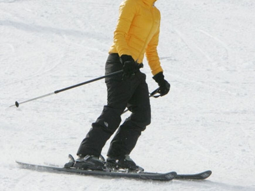 ... und achtete natürlich auch auf der Ski-Piste auf ein perfektes Styling. Aber auch auf den Brettern macht sie eine gute Figur