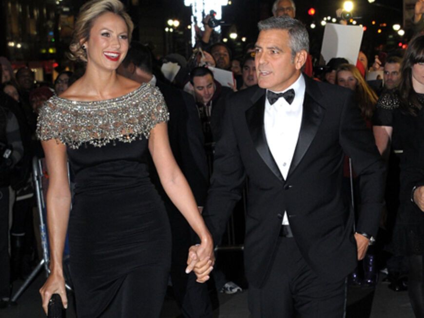 Von Fans und Journalisten sehnsüchtig erwartet: Stacy Keible und George Clooney