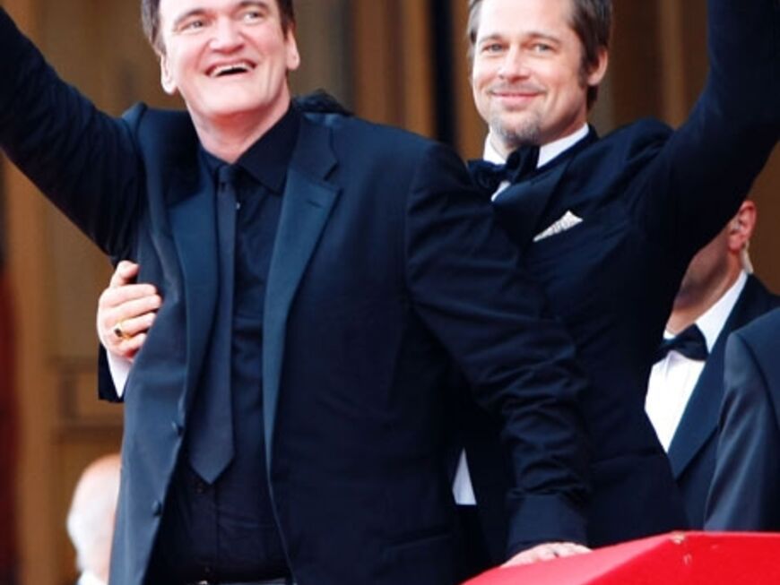 Regisseur und Brad Pitt lassen sich von den Fans in Cannes feiern