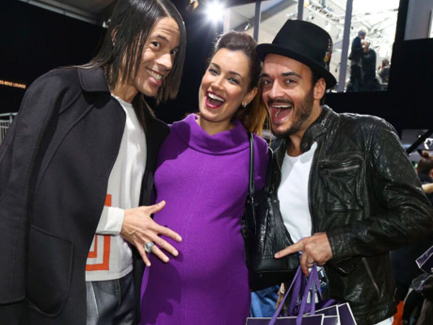 Schön schwanger: Jana Ina und Giovanni albern mit Jorge Gonzalez herum