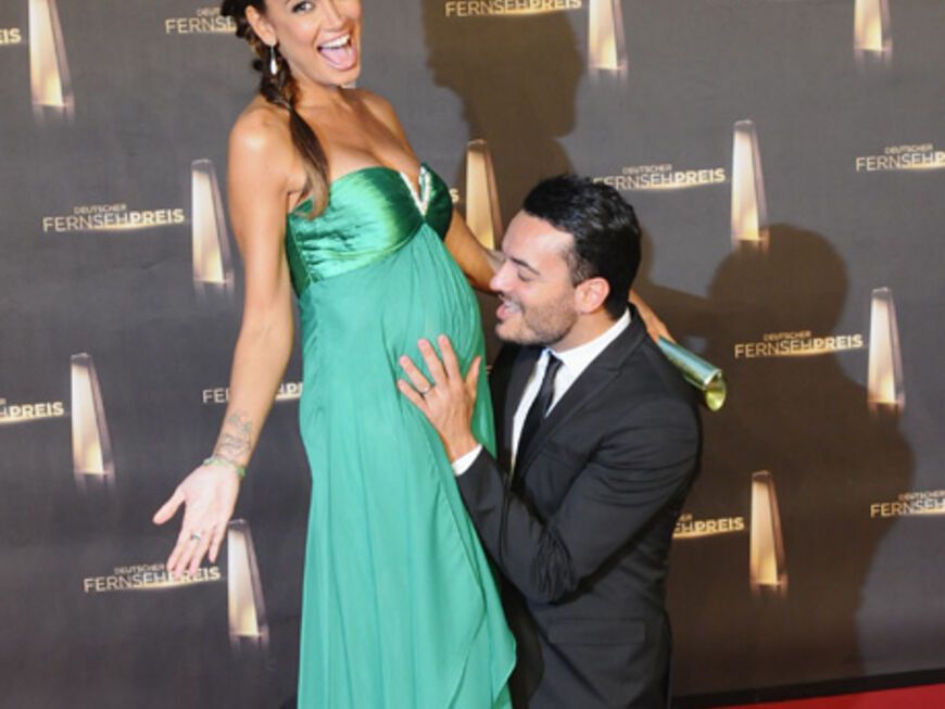 Das schwangere Model Jana Ina und Sänger Giovanni Zarrella