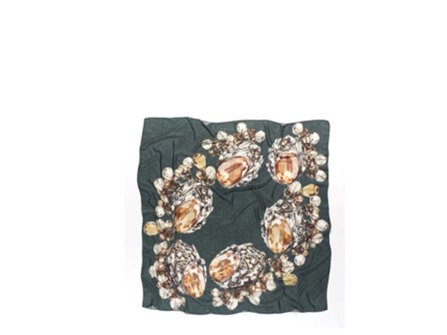 Kann man um den Hals, als Haarband oder auch als Accessoire für die Handtasche tragen. Tuch von Gabriele Frantzen, ca. 190 Euro
