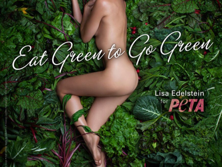 Lisa Edelstein gibt sich sexy in grün. Die "Dr. House"-Darstellerin, bekannt als "Cuddy", ist selbst Vegetarier und will PETA unterstützen, so wie viele ihrer Kollegen