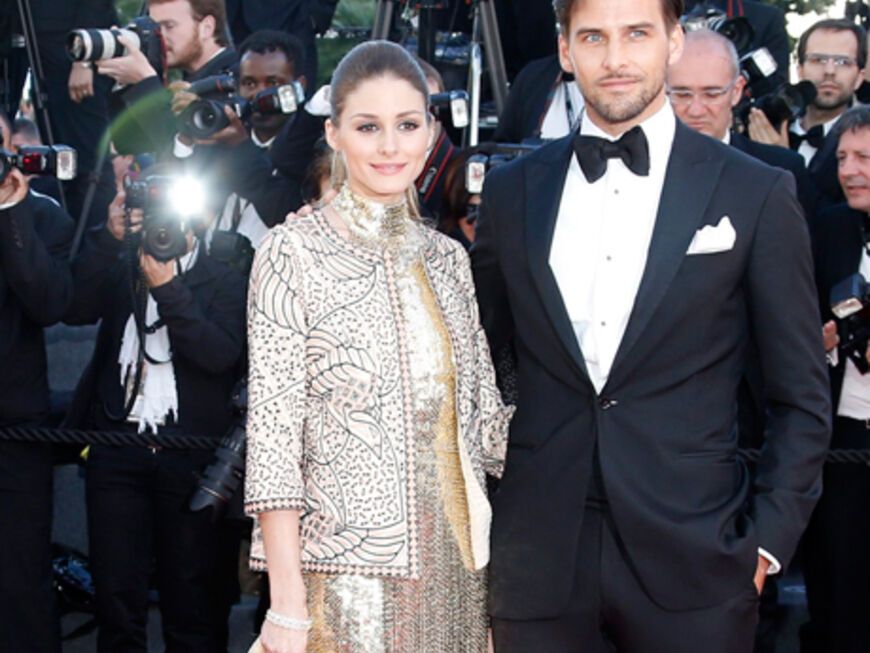 Oder hier bei den Filmfestspielen in Cannes 2013. Olivia trug eine goldfarbene Robe von Roberto Cavalli