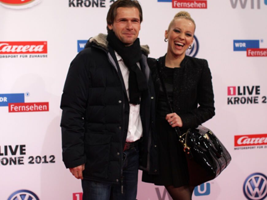 Auch der ehemalige Fußballer Dariusz Wosz und seine Frau Nika feierten mit