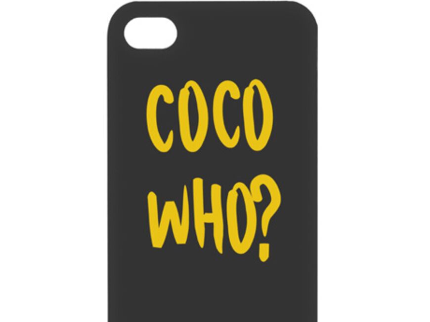 Coco Who? Fashionistas wissen natülich, von wem hier die Rede ist und besorgen sich jetzt das witzige Iphone-Case über anitahass.de, ca. 30 Euro