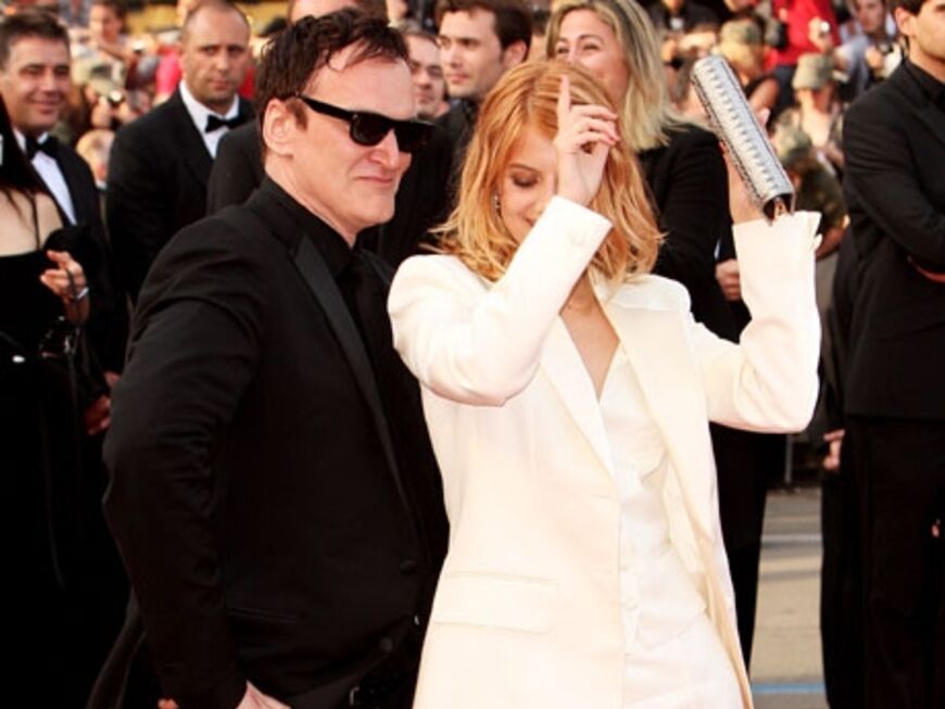 Quentin Tarantino feiert mit seiner Hauptdarstellerin Melanie Laurent