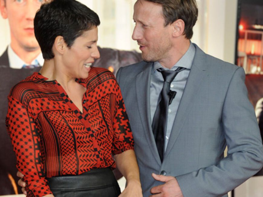 Die beiden Hauptdarsteller Jasmin Gerat und Wotan Wilke Möhring hatten sichtlich Spaß auf dem Roten Teppich des Cinestar im Sony Center