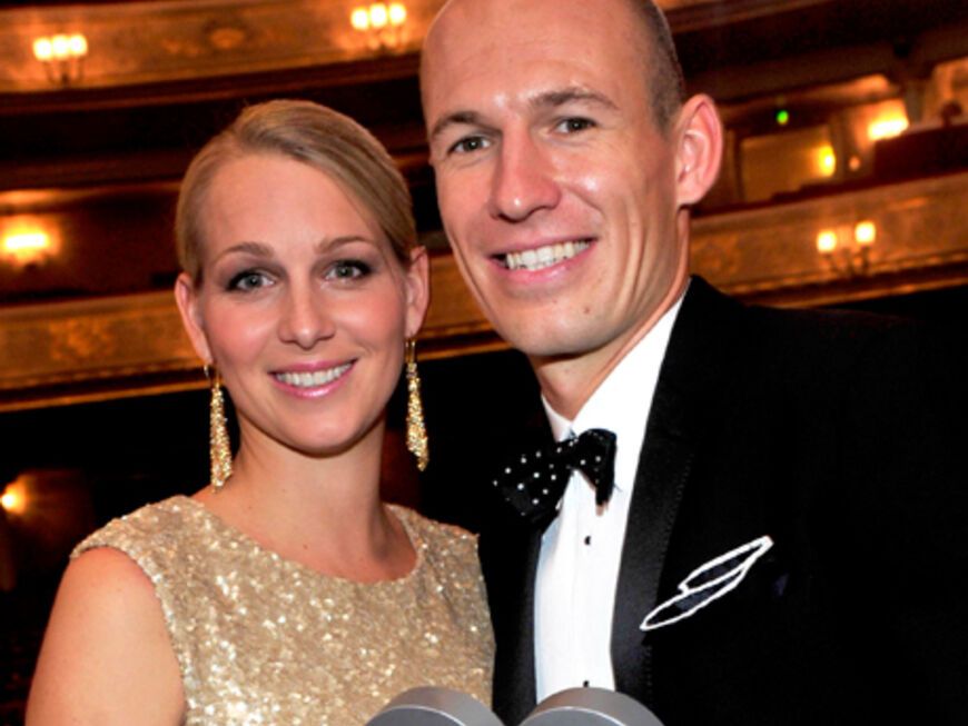"Sport-Mann des Jahres 2011" ist Fußballer Arjen Robben. Er freute sich gemeinsam mit seiner Ehefrau Bernadien über die Auszeichnung
