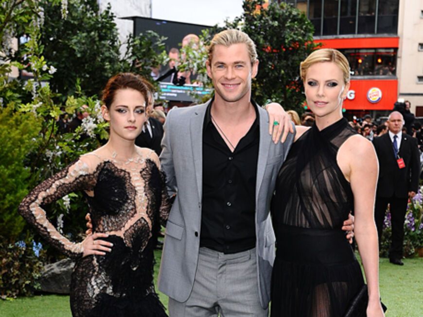 Die Stars aus dem Streifen: Kristen Stewart, Chris Hemsworth und Charlize Theron