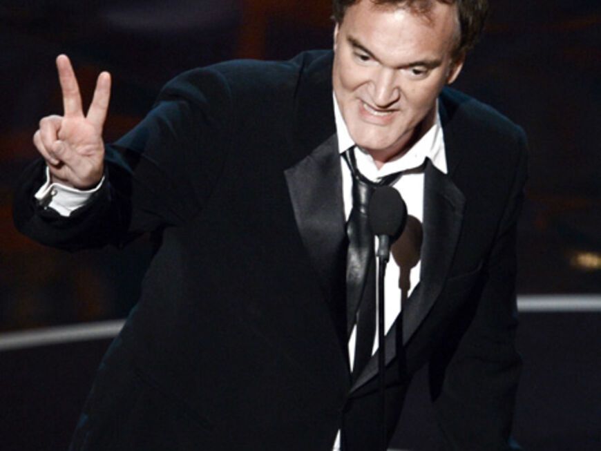 Der zweite Oscar für "Django Unchained" und "Bestes Originaldrehbuch". Tarantino bedankt sich gewohnt lässig bei der Academy und unterhält mit seinen Scherzen das Publikum