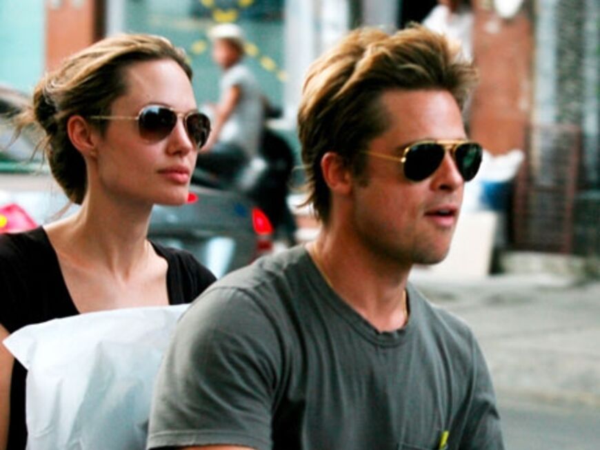 Brad Pitt und seine Freundin Angelina Jolie lieben Motorräder