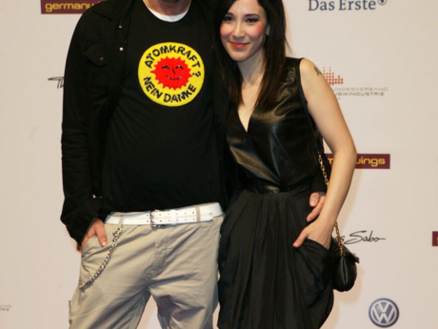 Designer Michael Michalsky kam gemeinsam mit Schauspielerin Sibel Kekilli zur Veranstaltung in die Messe Berlin