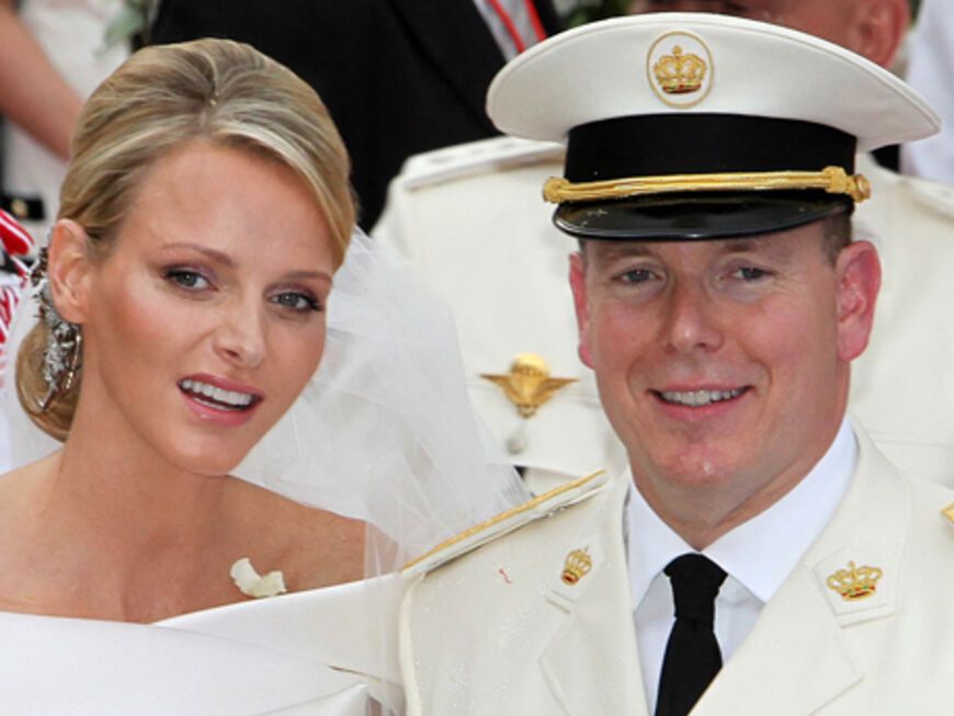 Royale Traumhochzeit, die Zweite: Prinz Albert von Monaco heiratete seine´  Charlene Wittstock a, 02.07.2011 im Ehrenhof des monegassischen Palast