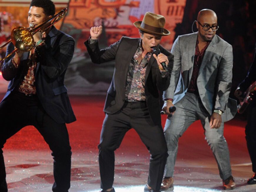 Bruno Mars performte seine Hits auf der Bühne