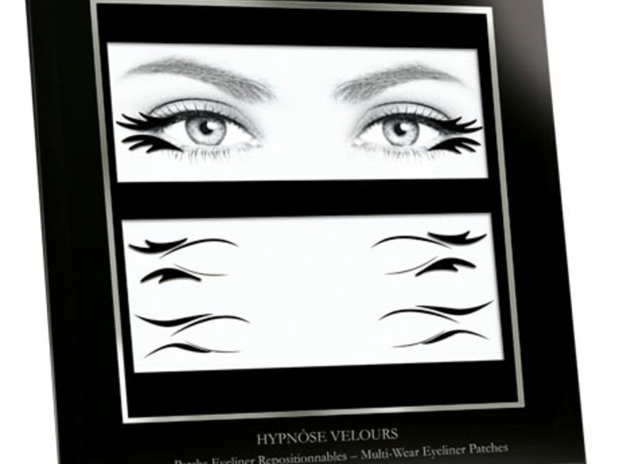 Mit HypnÃ´se Velours Eyeliner Patches präsentiert LancÃ´me zum ersten Mal eine Kollektion mit drei Paaren von Lidstrichen, die auf das Augenlid aufgeklebt und bis zu dreimal wiederverwendet werden können!´ 