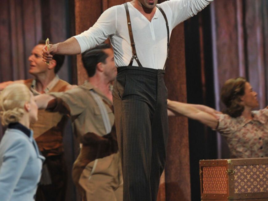 Ein Stück Broadway: Ricky Martin und seine Crew performten ein Song aus dem Musical "Evita", das derzeit sehr erfolgreich spielt