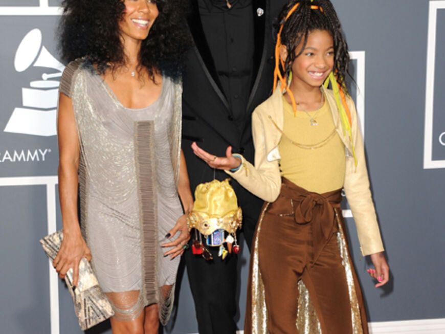 Familienausflug zu den Grammys: Will Smith mit Ehefrau Jada und Töchterchen Willow