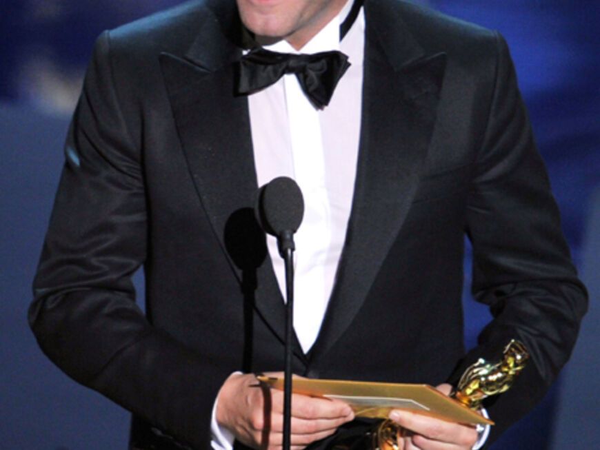 Der Franzose Jean Dujardin wurde bester Hauptdarsteller für seine Rolle im Stummfilm "The Artist"