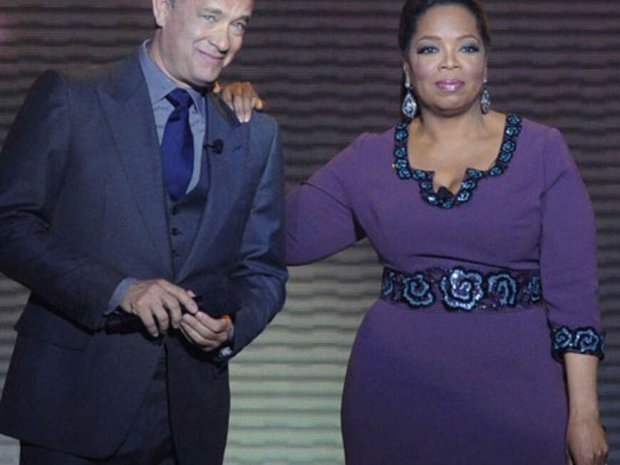 "Heute Abend umgibt dich nichts anderes als Liebe", sagte Tom Hanks zu Oprah und rührte sie, erneut, zu Tränen